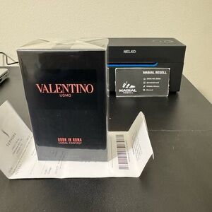 Valentino UOMO Black Box with Coral Accents